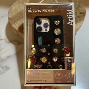 ARTIKL POP CHARMS iPhone Case Fits iPhone 15 Pro Max - 15 Jeweled Charms Attach/
